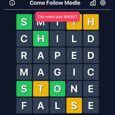 Come Follow Medle game