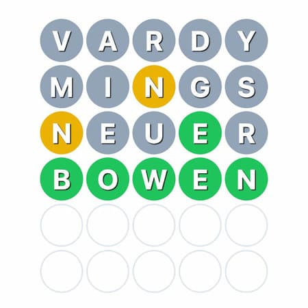 Football Wordle game