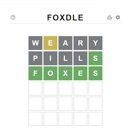 Foxdle game