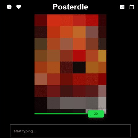 Posterdle game