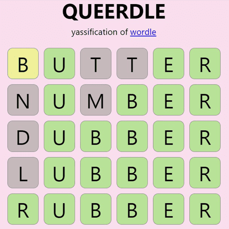 Queerdle game