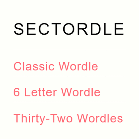 Sectordle game