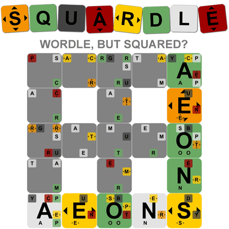 Squardle game