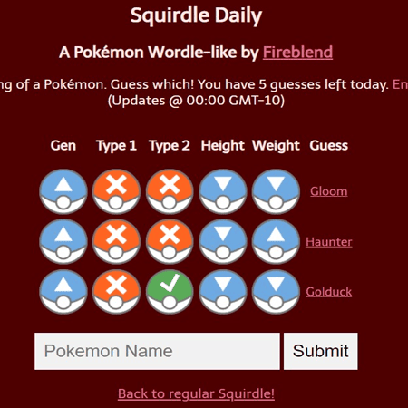 Squirdle game