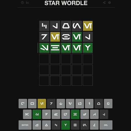 Star Wordle game