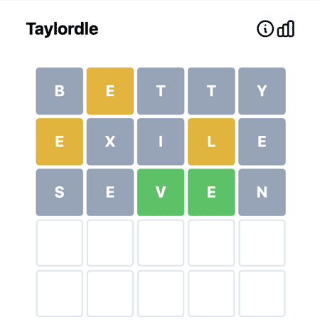 Taylordle game