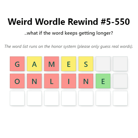 Weird Wordle game