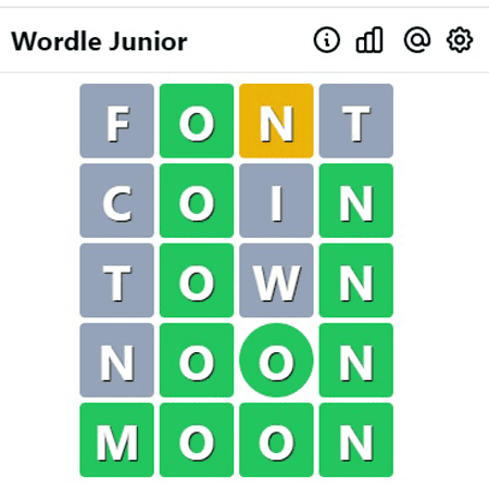 Wordle Junior game