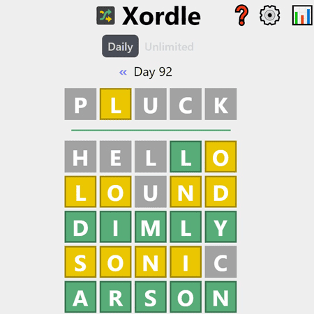 Xordle game
